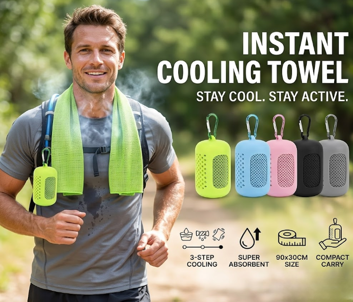 The Cold Towel - Instant Cooling Towel for Sports, Gym & Travel